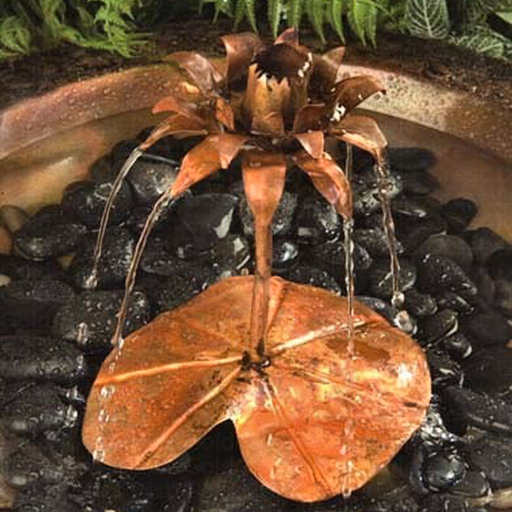Copper Lotus Flower Fountain Dripper