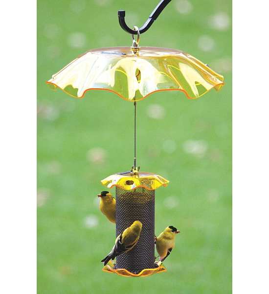 Forever 1 Qt Yellow Finch Feeder w/Weather Guard