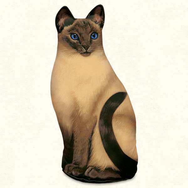 Siamese Cat Doorstop Beautiful Silk Screen Print Doorstops