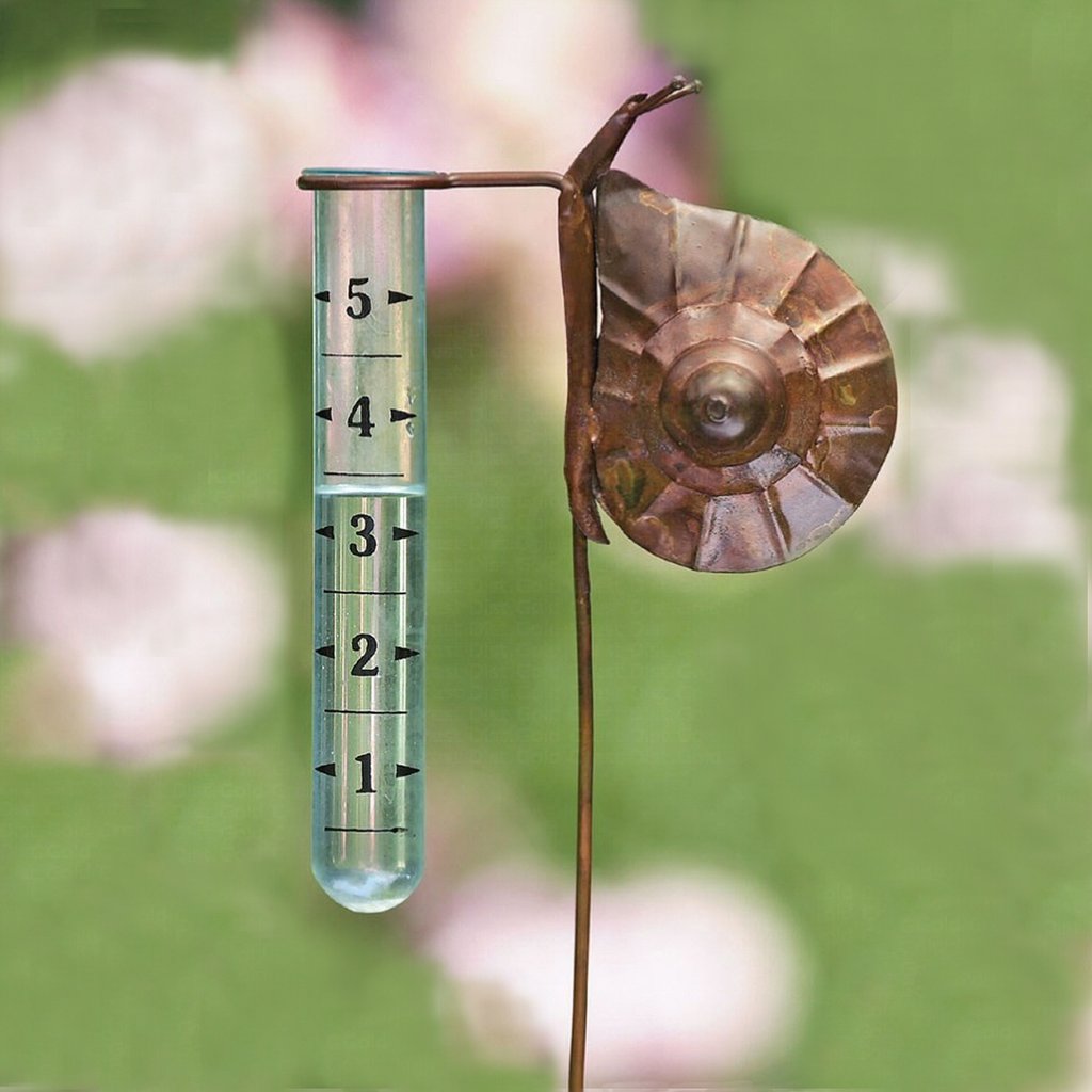 Flamed Copper Snail Rain Gauge