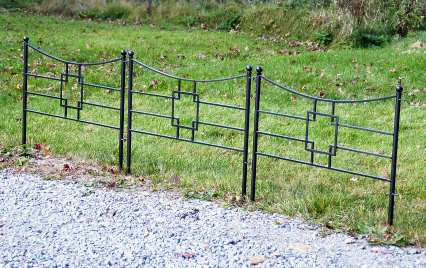Square-on-Squares Fence Section Set of 4