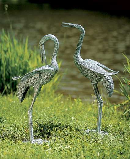 Waders Collection Preening Crane Pair