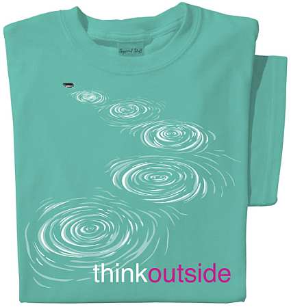 Think Outside Stone Skip Ladies T-shirt