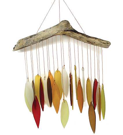 Autumn Leaves and Driftwood Windchime