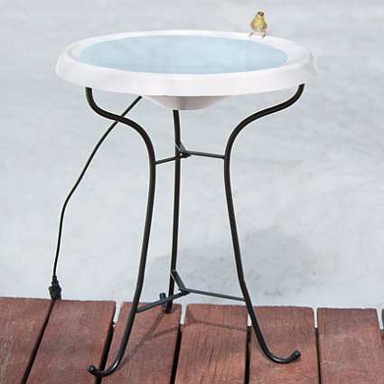 Songbird Heated Pedestal Bird Bath
