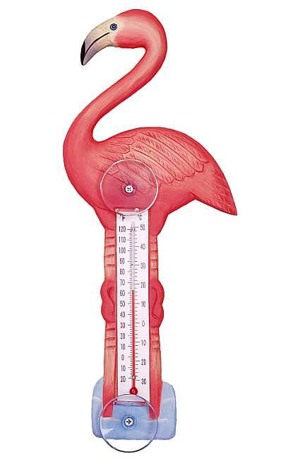 Window Thermometer Flamingo Small