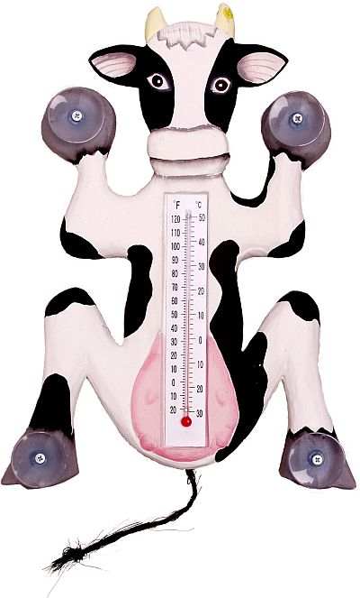 Window Thermometer Climbing Cow Small
