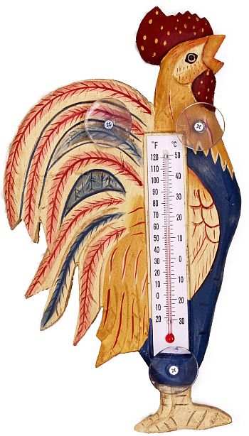 Window Thermometer Rooster Small