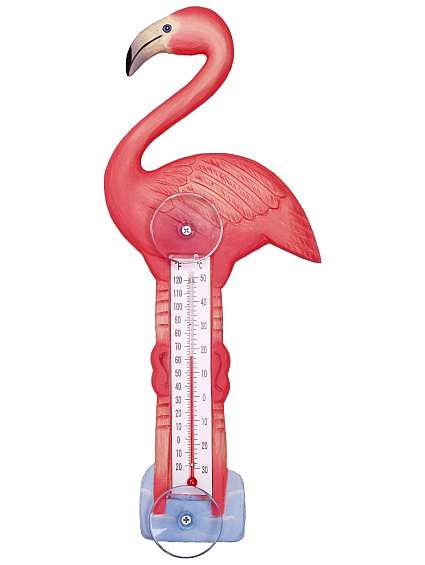 Window Thermometer Flamingo Large