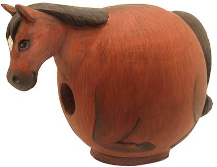 For The Birds Gord-O Brown Horse Bird House