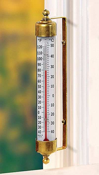 The Original Vermont Indoor/Outdoor Thermometer Brass, Solid Brass ... The Original Vermont Indoor/Outdoor Thermometer Brass, Solid Brass ...