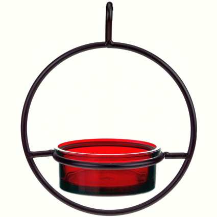 Sphere Red Hanger Mealworm Feeder Set of 2