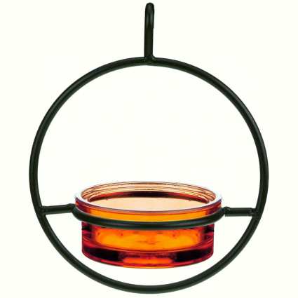 Sphere Orange Hanger Mealworm Feeder Set of 2