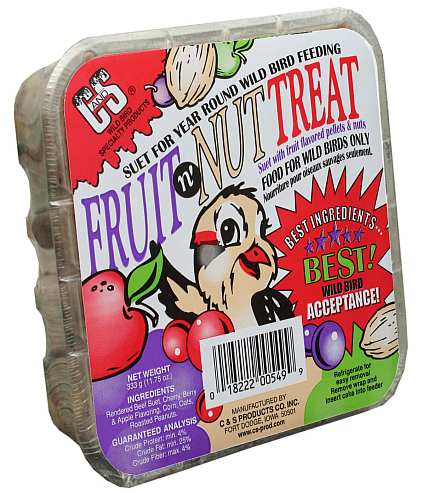 C&S Fruit & Nut Treat Suet 11.75 oz 12/Pack