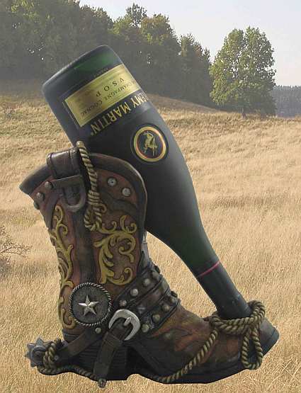 Cowboy Boot Wine Bottle Holder