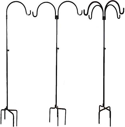 Adjustable Height Wrought Iron Shepherd Staff Heavy Duty Shepherd