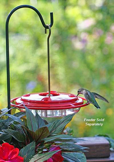 Erva Wrought Iron 3 Arm Hanger 12" Reach  for Bird Feeders Plants for 1" Pole 