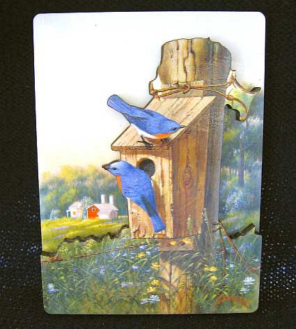 Summer Bluebirds 3D Magnet