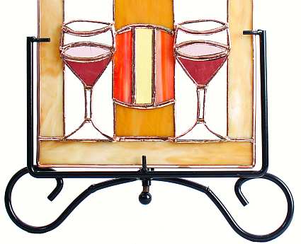 Stained Glass Window Panel Square Stand Medium