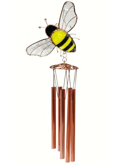 Stained Glass Windchime Bumble Bee Small