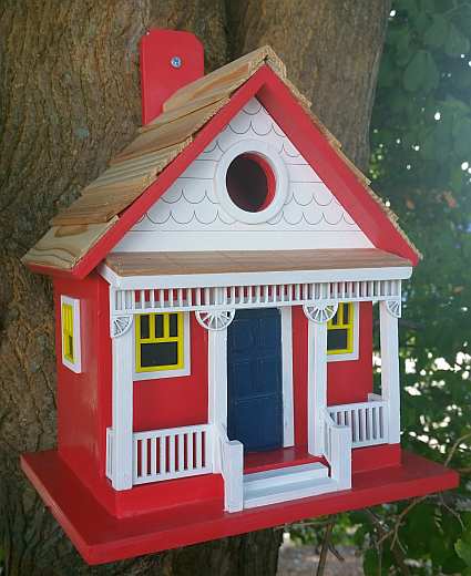 Fledgling Series Capitola Cottage Birdhouse Red