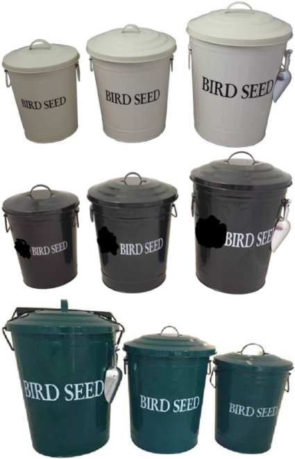 Audubon Vintage Feed & Seed Storage Container, Galvanized Metal Storage  Containers For Storing Bird Seed at Songbird Garden