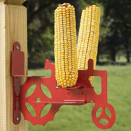 Red Tractor Corn Cob Feeder
