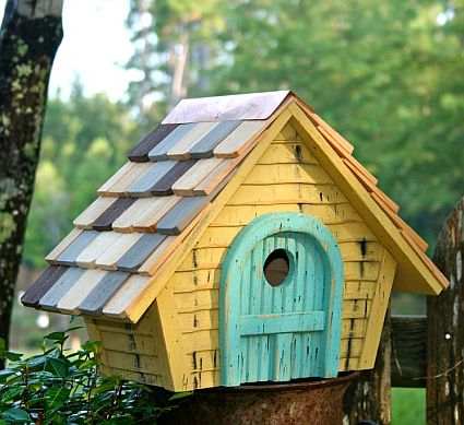 Prairie Home Bird House Yellow