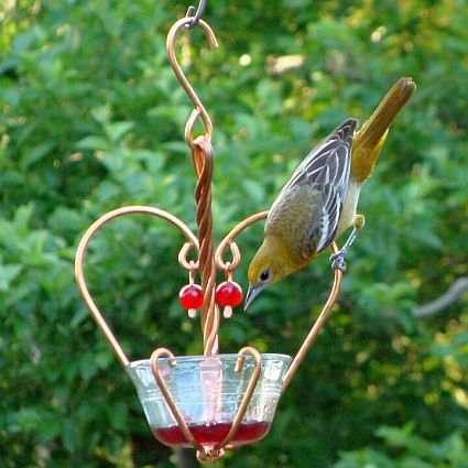 Love Birds Jelly and Mealworm Feeder