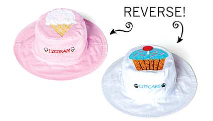 Kids' Reversible Sun Hat I-Scream/Cupcake
