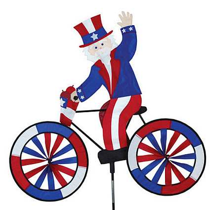 Uncle Sam Bicycle Garden Spinner Large