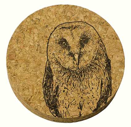 Corkology Patio Coasters Owls Set of 6