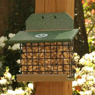 Rubicon Recycled Plastic Squirrel Feeder Hunter Driftwood Eco