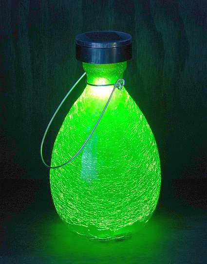 Solar Teardrop Lantern Fern Green Set of 2