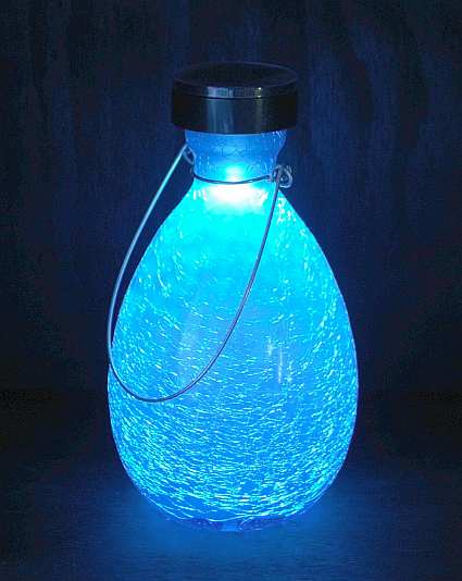 Solar Teardrop Lantern Teal Set of 2