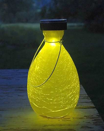 Solar Teardrop Lantern Yellow Set of 2