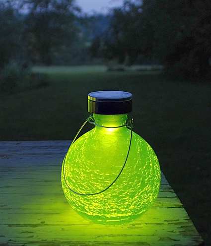 Solar Goblet Lantern Fern Green Set of 2