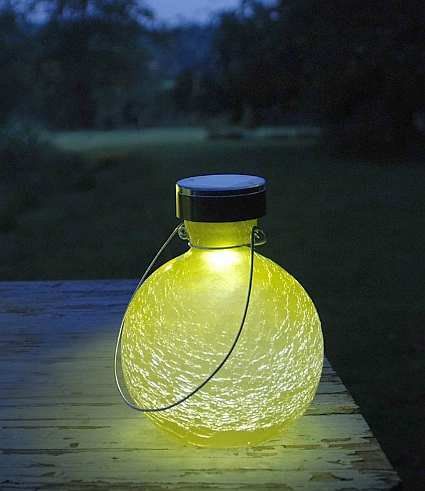 Solar Goblet Lantern Yellow Set of 2