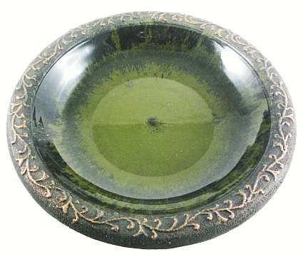 Tierra Light Green Gloss Bird Bowl w/Matte Rim