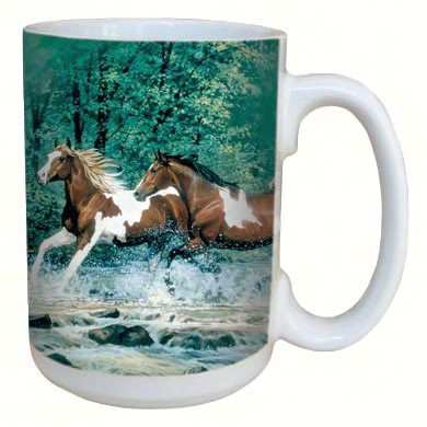 Lovely 15 oz. Ceramic Mug Spring Creek Run