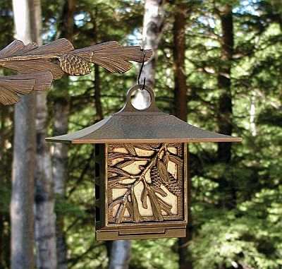 Artisan Pinecone Design Suet Feeder