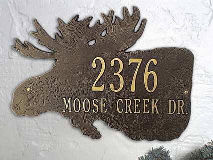 Personalized Wall Plaque Moose Silhouette