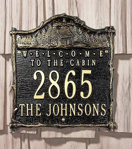 Personalized Wall Plaque Cabin Welcome