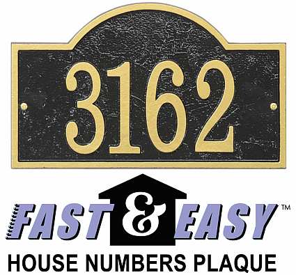 Fast & Easy Arch House Numbers Plaque