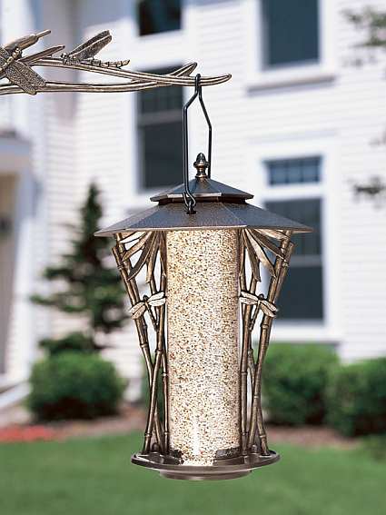 Classic Dragonfly Silhouette Bird Feeder