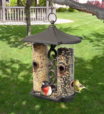 Garden Design Twin Tube Bird Feeder