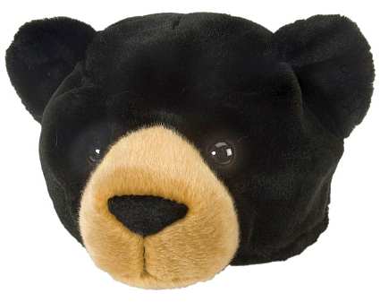 Plush Stuffed Animal Hat Black Bear
