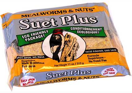 Suet Plus Mealworms and Nuts Suet Cake 12/Pack
