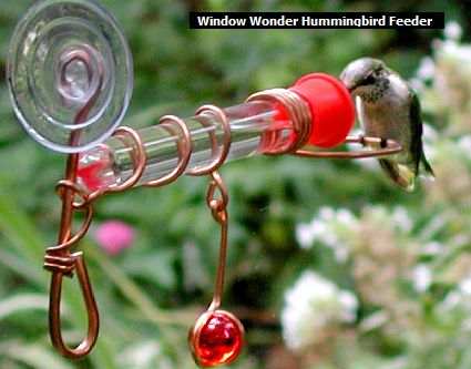 Window Wonder One Tube Hummingbird Feeder
