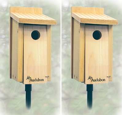 Audubon Cedar Bluebird House Package w/Pole Kit, Quality Bluebird
